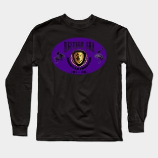Western Era aka American Frontier - Purple, Black and Gold Long Sleeve T-Shirt